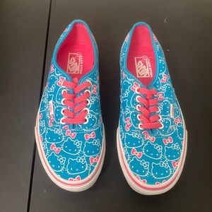 Blue limited edition hello kitty Vans